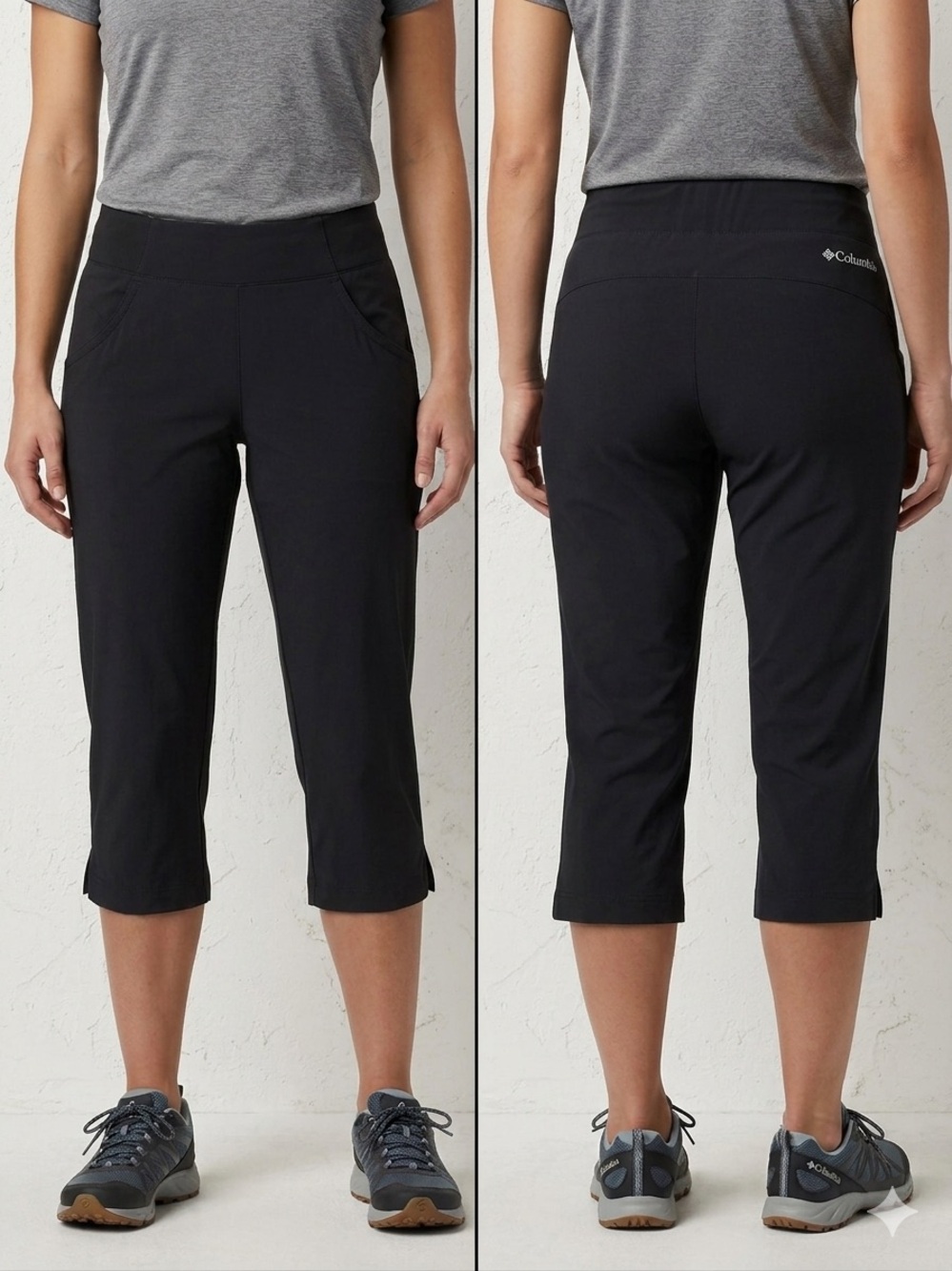 EUC Columbia Crop Capri Active Pants - Black